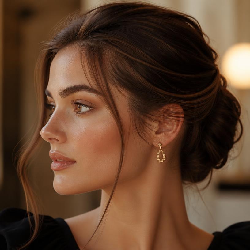 Detalhe da linha de cabelo